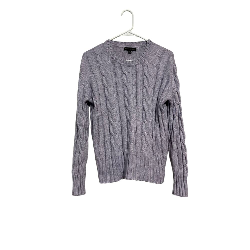 Banana Republic Purple Cable Sweater Size M
